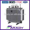 Transformador trifásico 33kV 100kva Transformador eléctrico inmerso en aceite serie S11